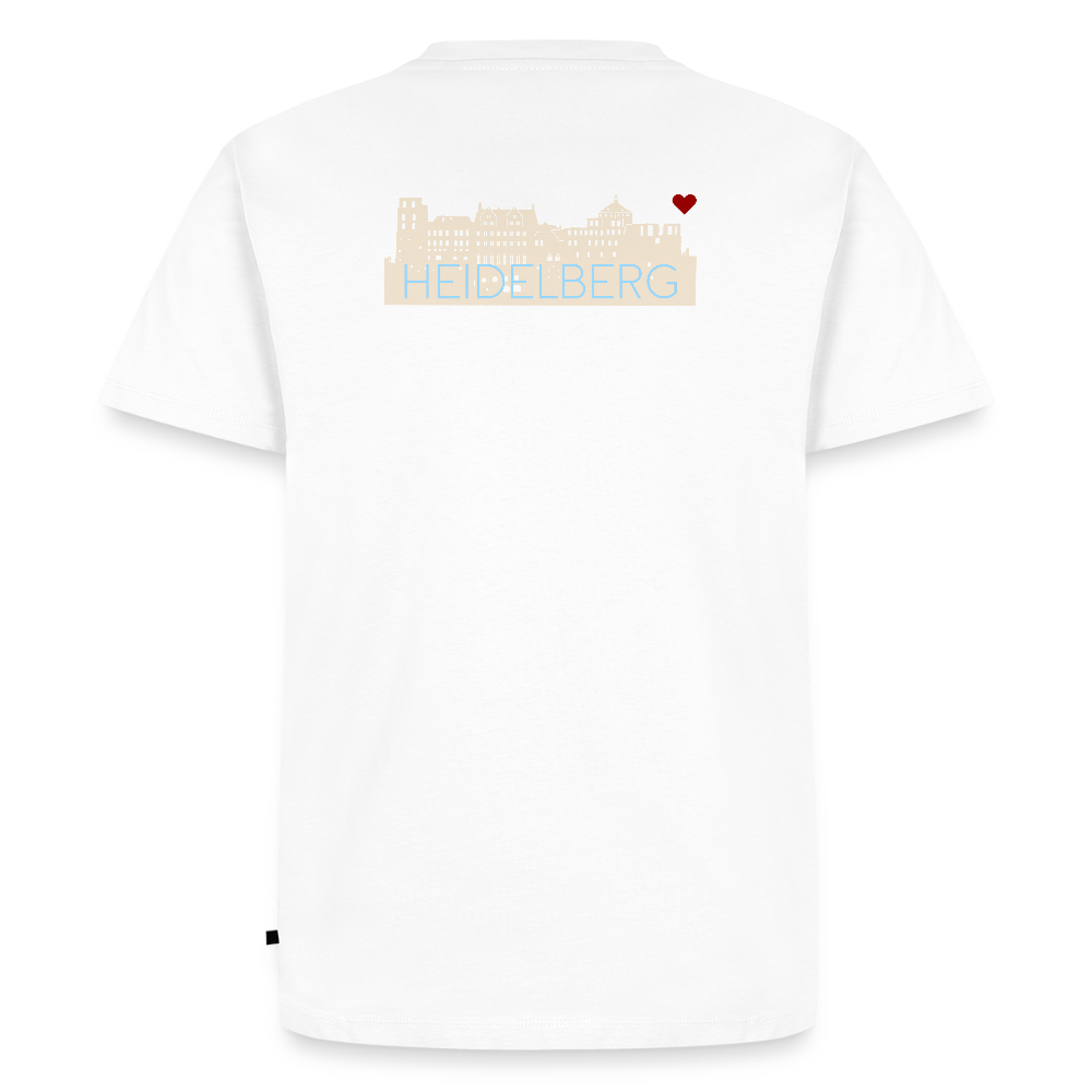 HERREN ORGANIC SHIRT - HEIDELBERGER SCHLOSS (DESIGN HINTEN) DARK - Weiß