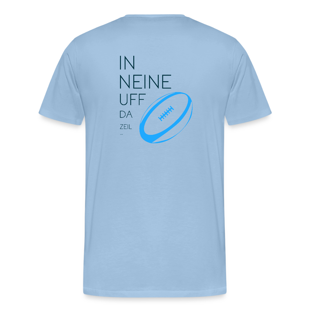 HERREN ORGANIC SHIRT - IN NEINE UFF DA ZEIL RUGBY TRANSPARENT - Sky