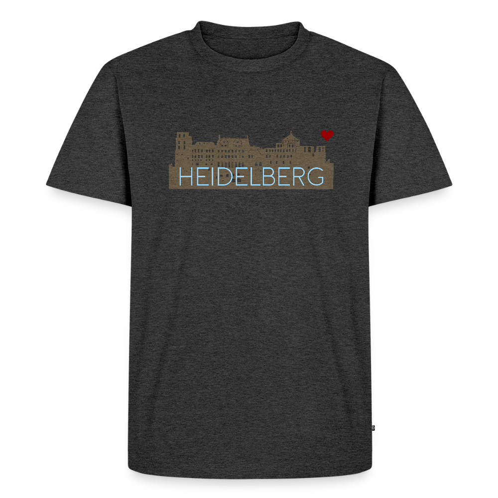 HERREN ORGANIC SHIRT - HEIDELBERGER SCHLOSS DARK - Anthrazit meliert