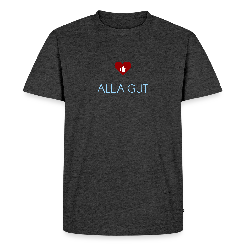 HERREN ORGANIC SHIRT - ALLA GUT DARK - Anthrazit meliert