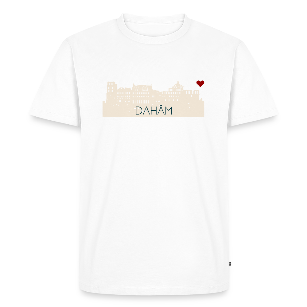 HERREN ORGANIC SHIRT - HEIDELBERGER SCHLOSS DAHÄM TRANSPARENT - Weiß