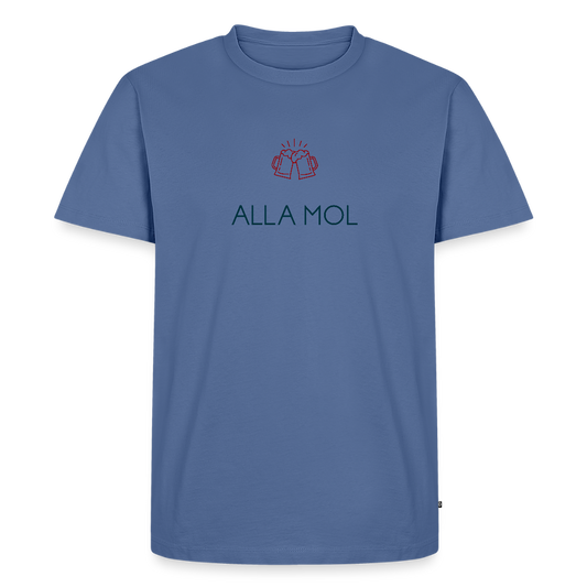 HERREN ORGANIC SHIRT - ALLA MOL TRANSPARENT - Taubenblau