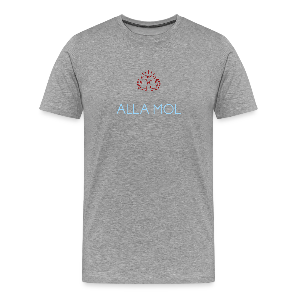 HERREN ORGANIC SHIRT - ALLA MOL DARK - Grau meliert