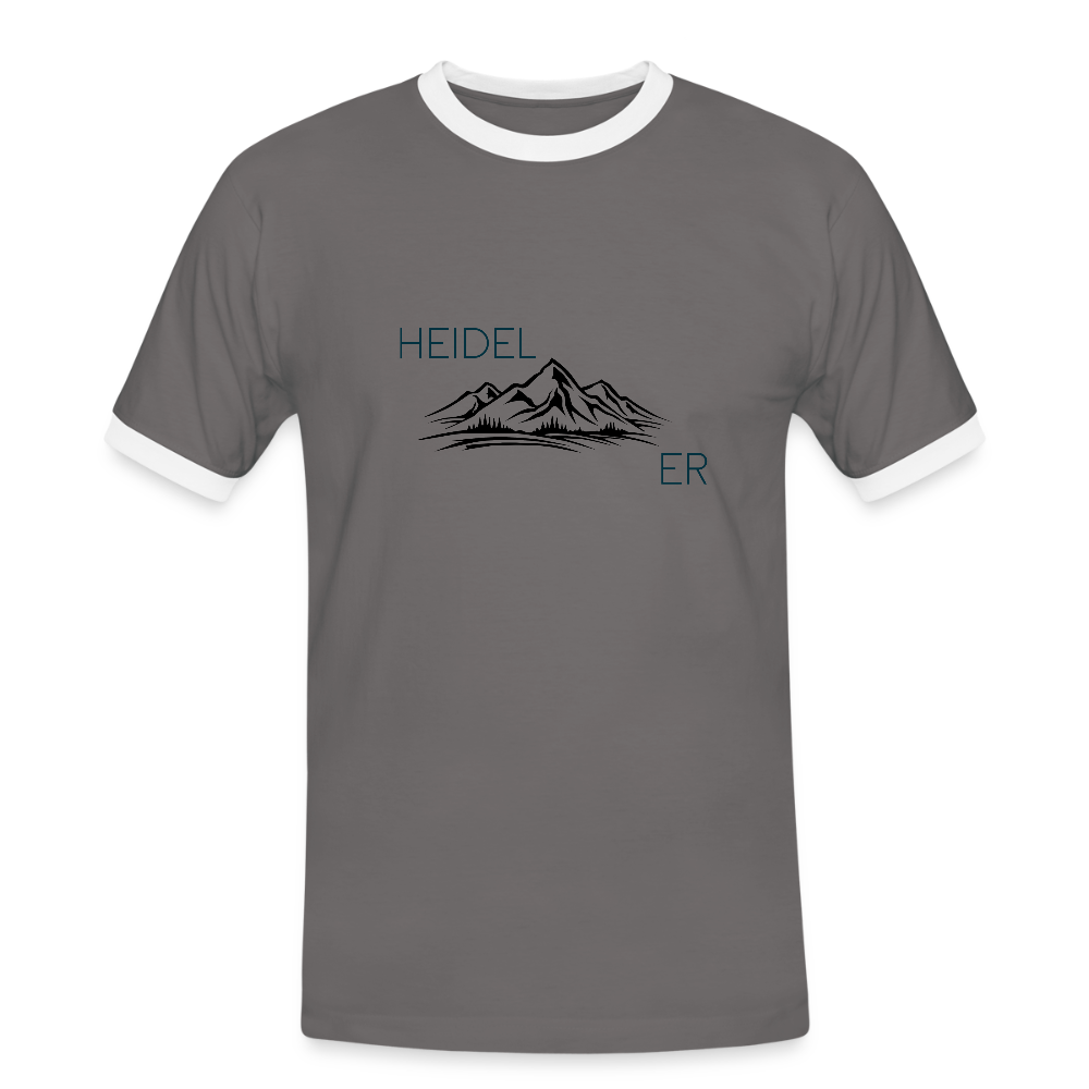 HERREN KONTRAST SHIRT- HEIDEL(BERG)ER TRANSPARENT - Dunkelgrau/Weiß