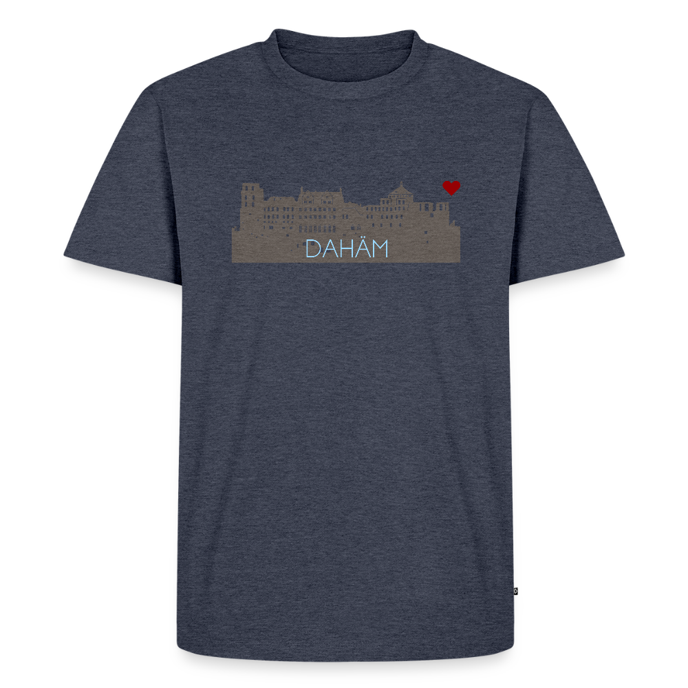 HERREN ORGANIC SHIRT - HEIDELBERGER SCHLOSS DAHÄM DARK - Jeansblau