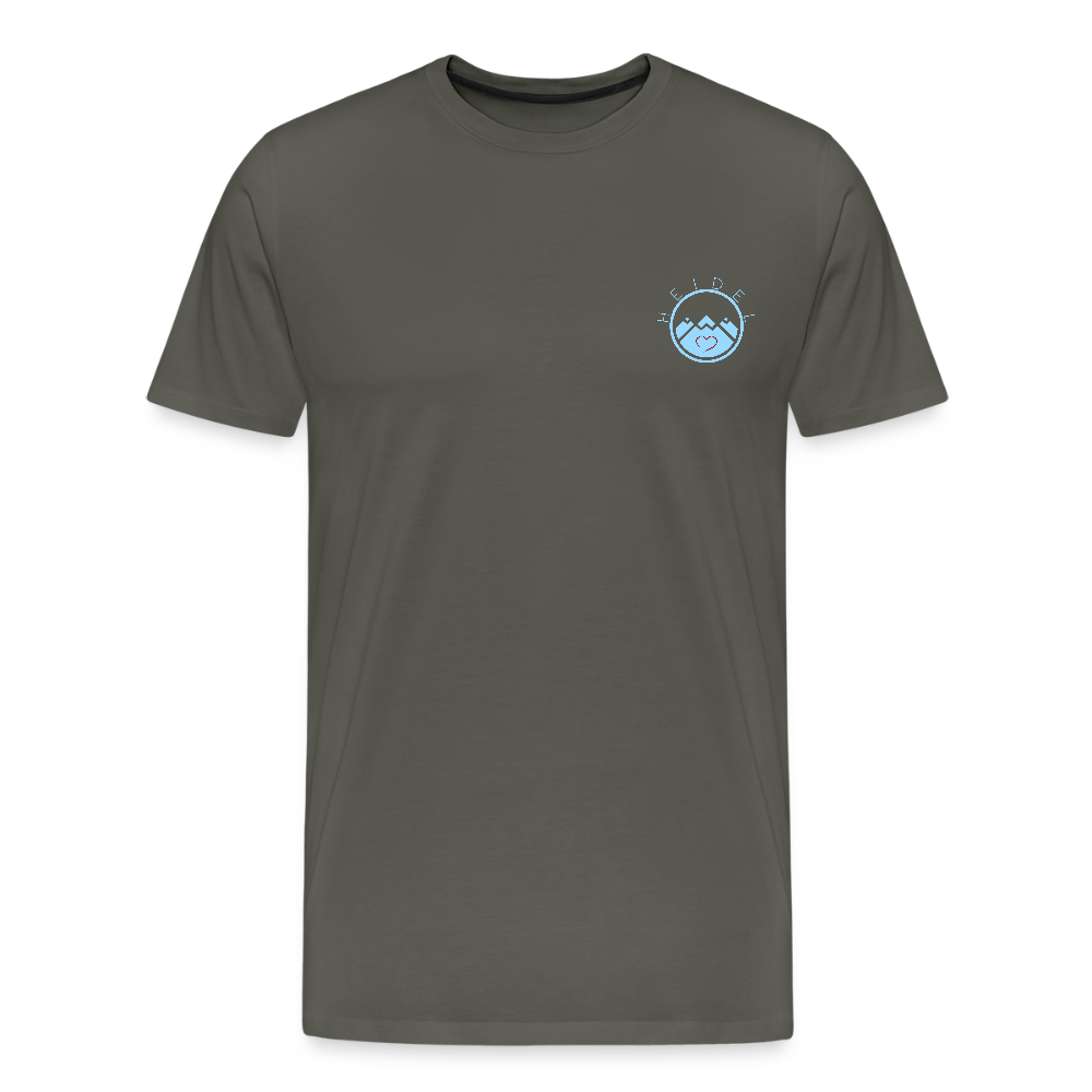 HERREN ORGANIC SHIRT - HEIDELBERGER SCHLOSS (DESIGN HINTEN) DARK - Asphalt