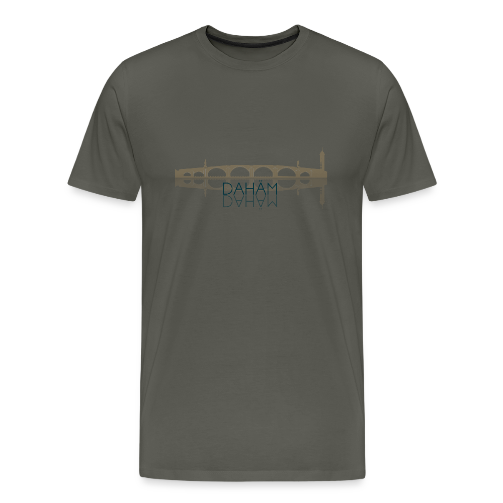 HERREN ORGANIC SHIRT - ALTE BRÜCKE DAHÄM TRANSPARENT - Asphalt