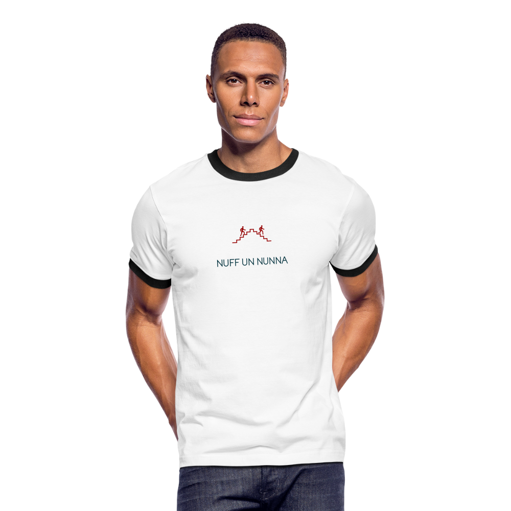 HERREN KONTRAST SHIRT - NUFF UN NUNNA TRANSPARENT - Weiß/Schwarz