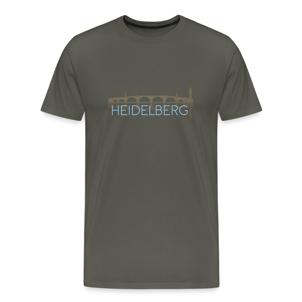 HERREN ORGANIC SHIRT - ALTE BRÜCKE HEIDELBERG DARK - Asphalt