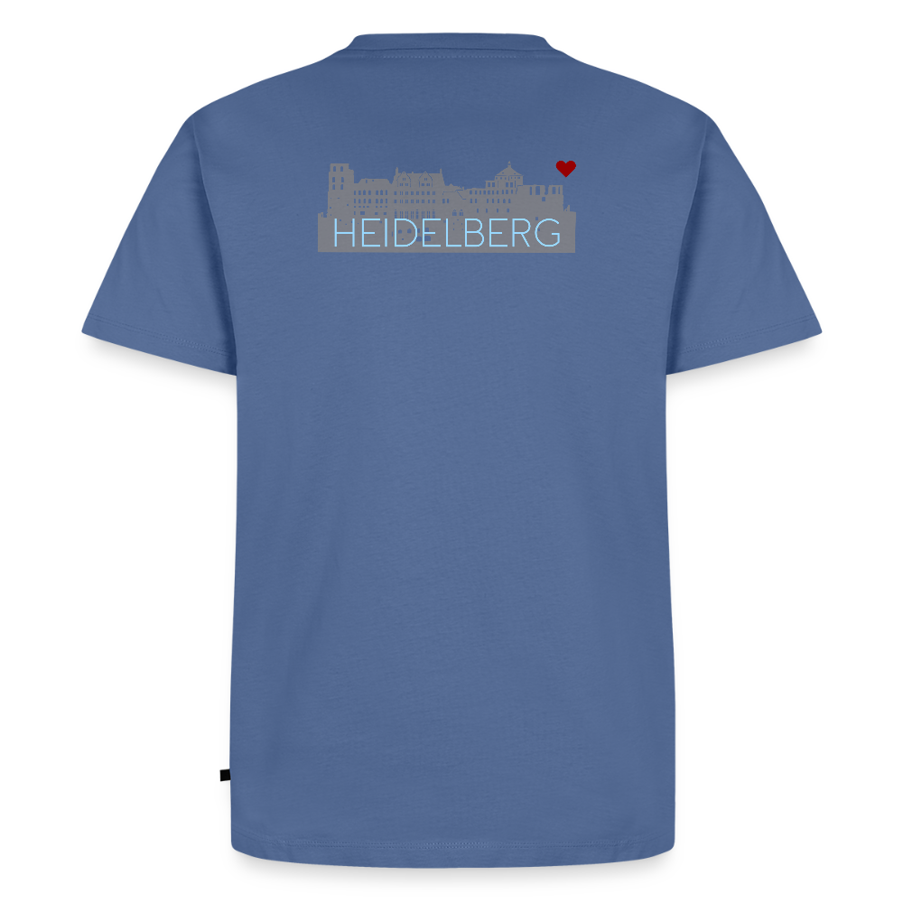 HERREN ORGANIC SHIRT - HEIDELBERGER SCHLOSS (DESIGN HINTEN) DARK - Taubenblau
