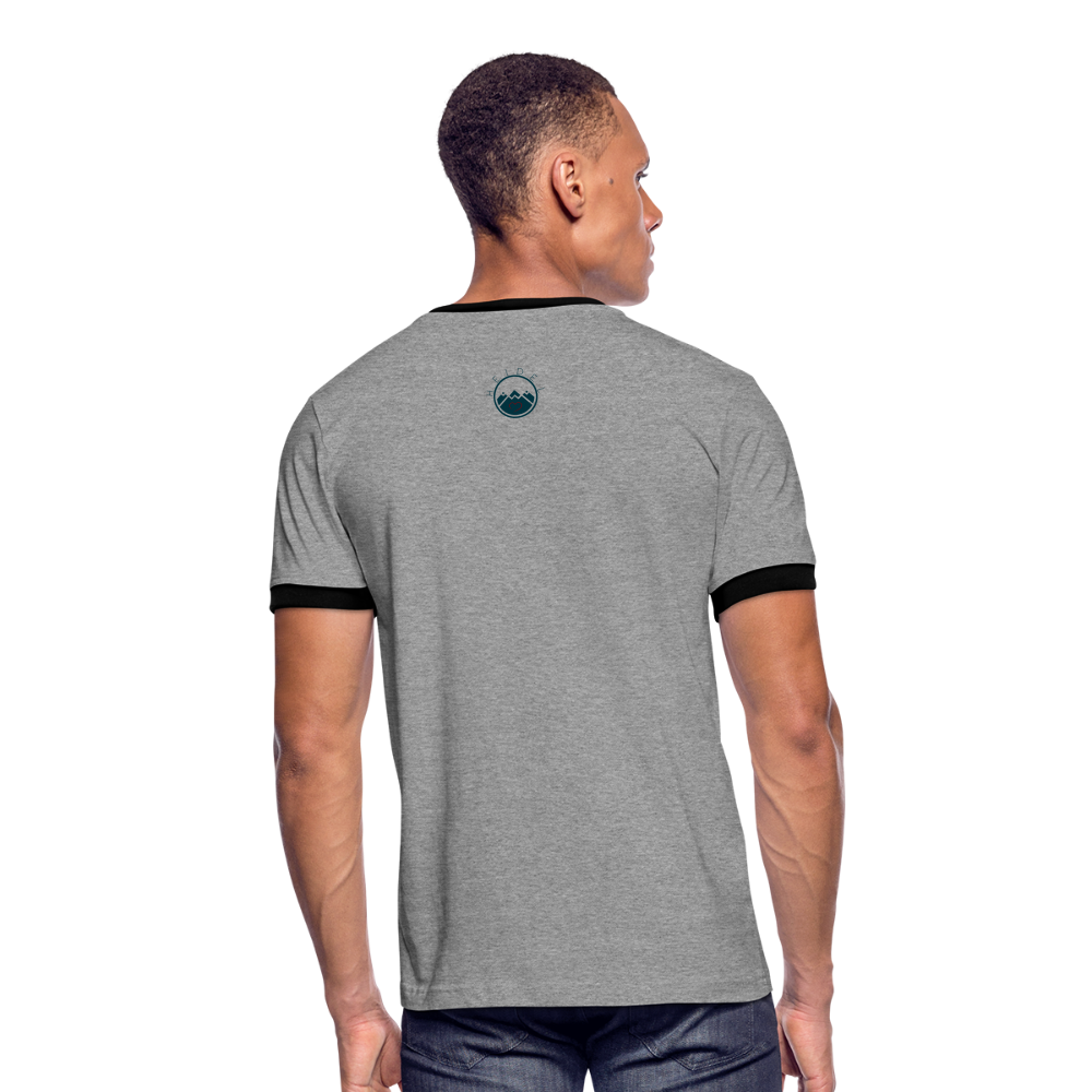 HERREN KONTRAST SHIRT - NUFF UN NUNNA TRANSPARENT - Grau meliert/Schwarz