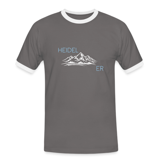 HERREN KONTRAST SHIRT- HEIDEL(BERG)ER DARK - Dunkelgrau/Weiß