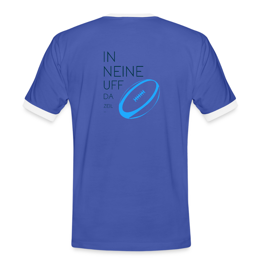 HERREN KONTRAST SHIRT - IN NEINE UFF DA ZEIL RUGBY TRANSPARENT - Blau/Weiß