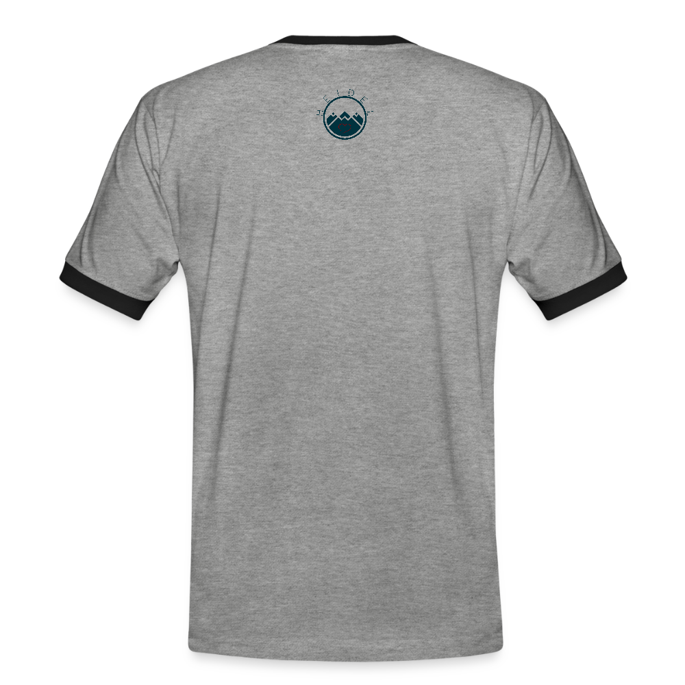 HERREN KONTRAST SHIRT - ALLA MOL TRANSPARENT - Grau meliert/Schwarz