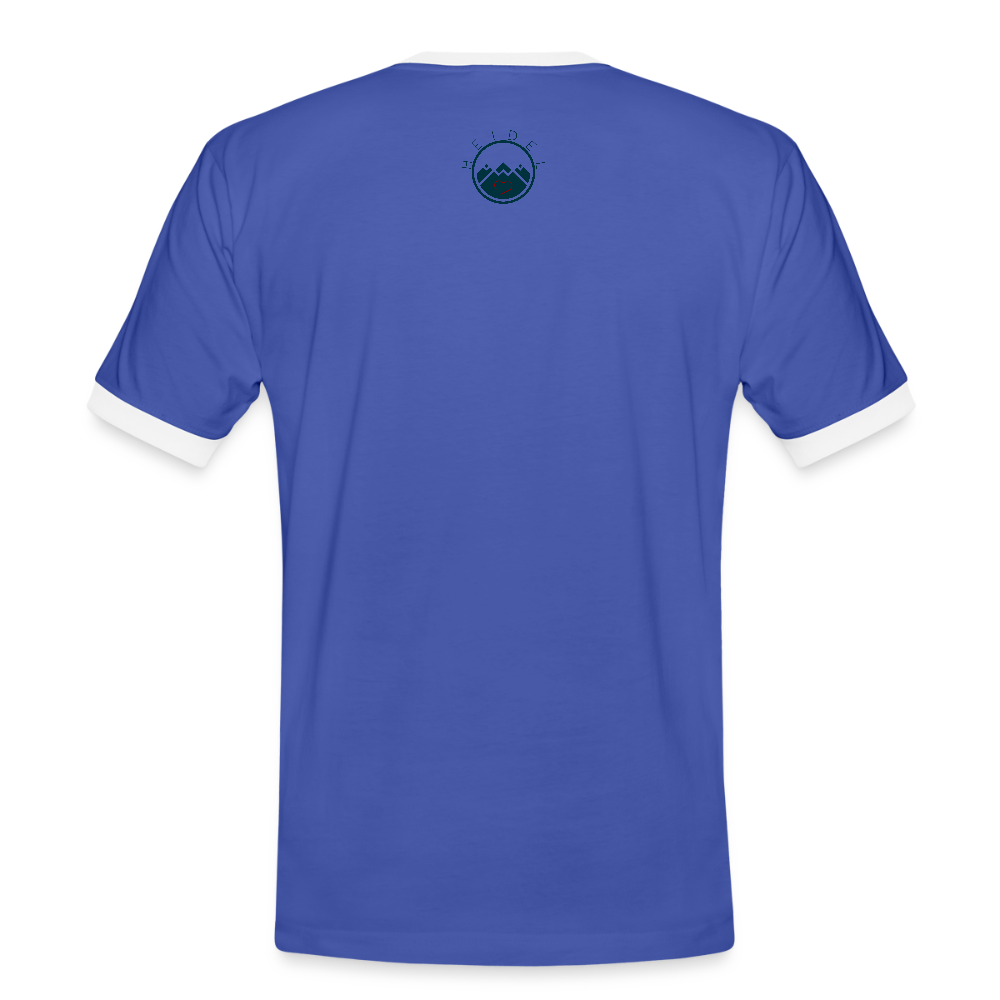 HERREN KONTRAST SHIRT - ALLA MOL TRANSPARENT - Blau/Weiß