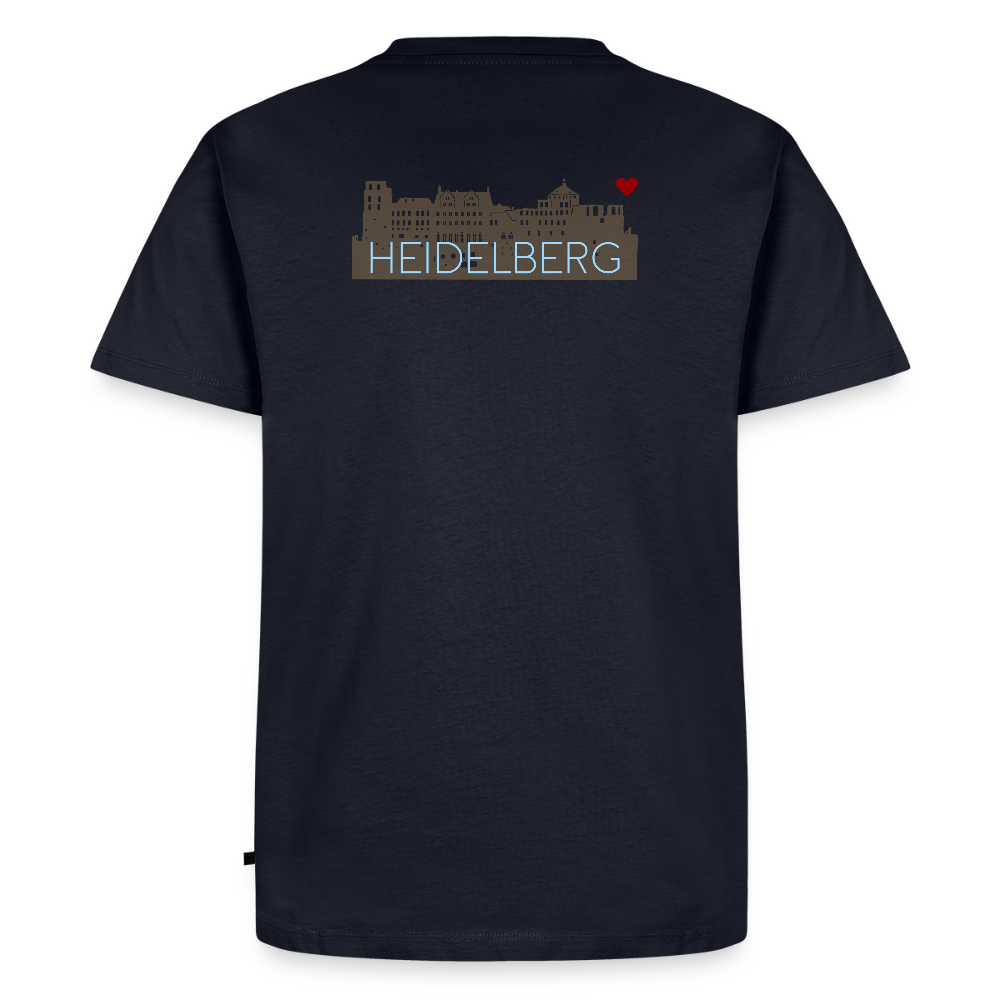 HERREN ORGANIC SHIRT - HEIDELBERGER SCHLOSS (DESIGN HINTEN) DARK - Navy