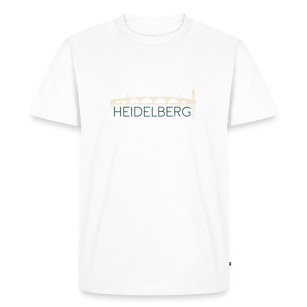 HERREN ORGANIC SHIRT - ALTE BRÜCKE HEIDELBERG TRANSPARENT - Weiß