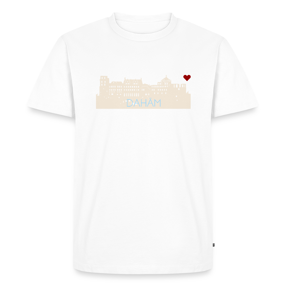 HERREN ORGANIC SHIRT - HEIDELBERGER SCHLOSS DAHÄM DARK - Weiß