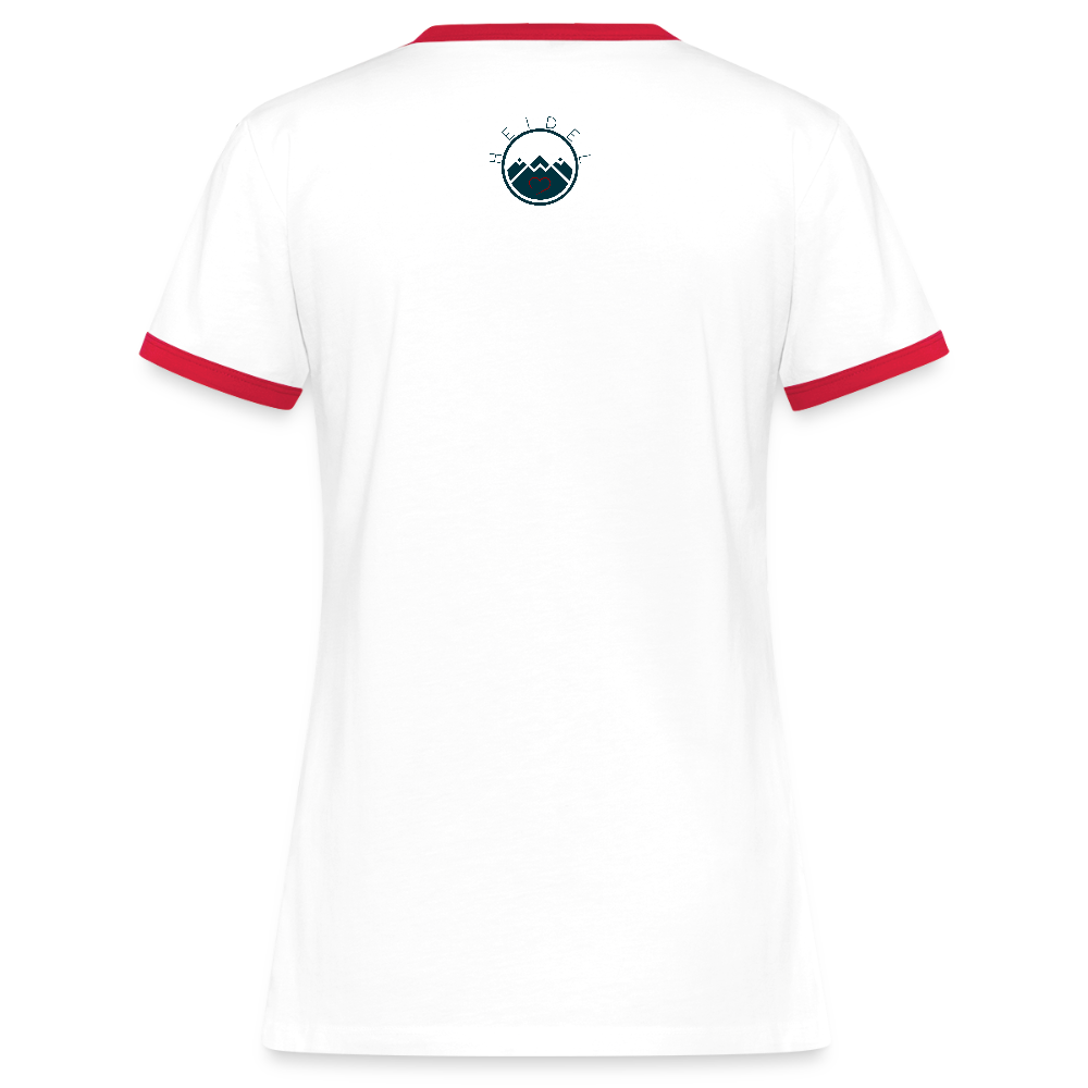 DAMEN KONTRAST SHIRT - ALLA MOL TRANSPARENT - Weiß/Rot