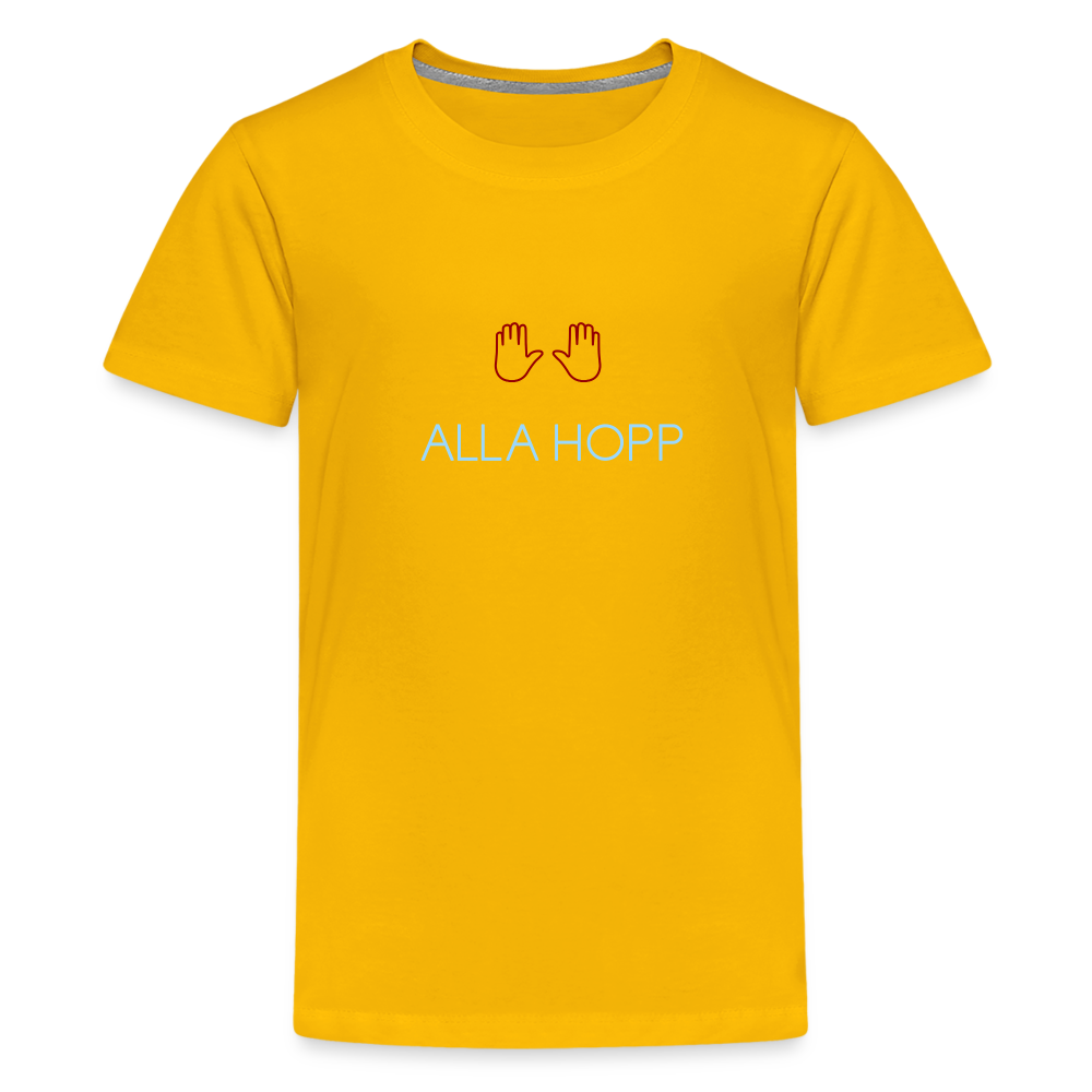 TEENAGER PREMIUM SHIRT - ALLA HOPP DARK - Sonnengelb