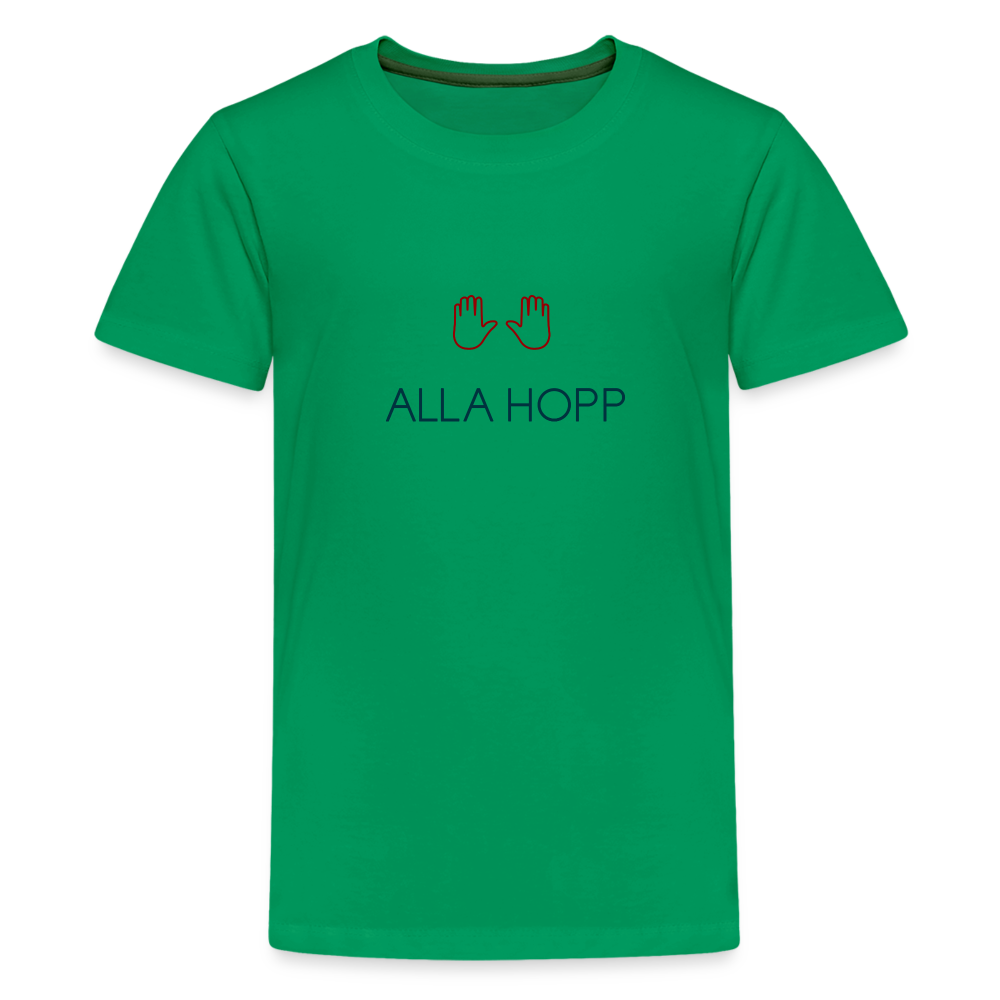 TEENAGER PREMIUM SHIRT - ALLA HOPP TRANSPARENT - Kelly Green