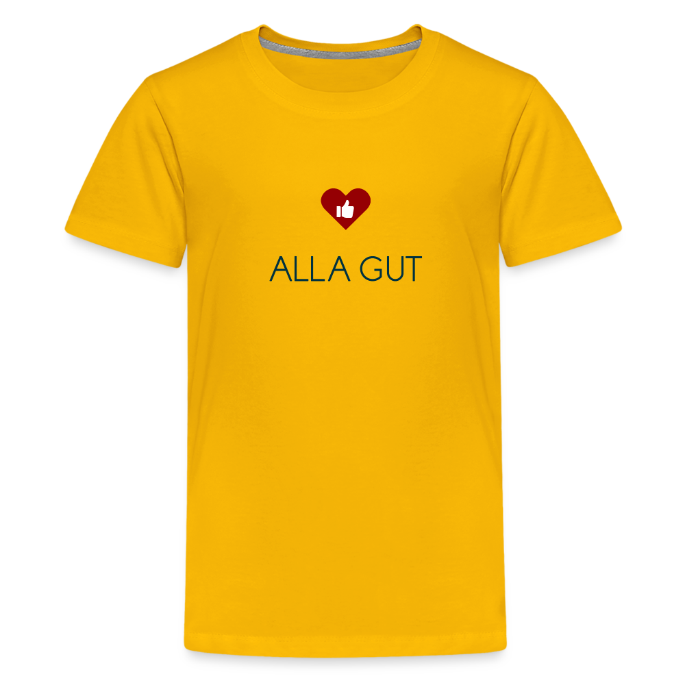 TEENAGER PREMIUM SHIRT - ALLA GUT TRANSPARENT - Sonnengelb