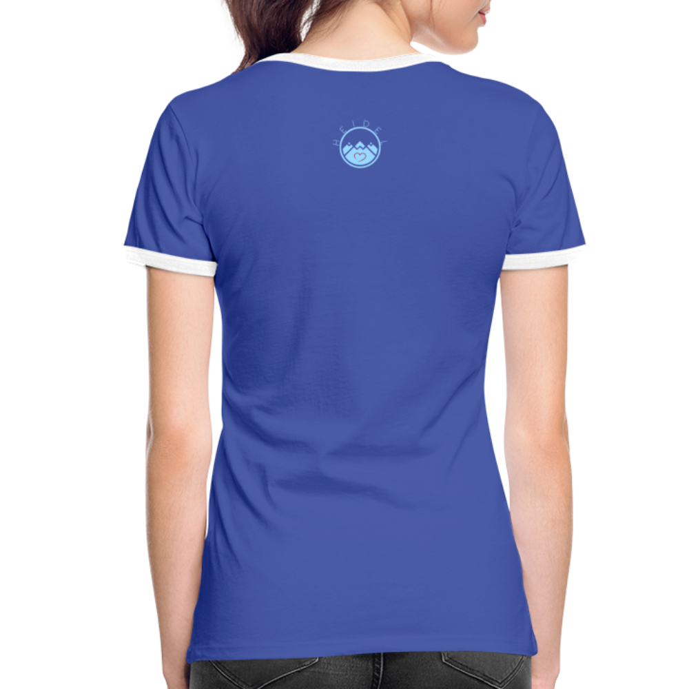 DAMEN KONTRAST SHIRT - NUFF UN NUNNA DARK - Blau/Weiß
