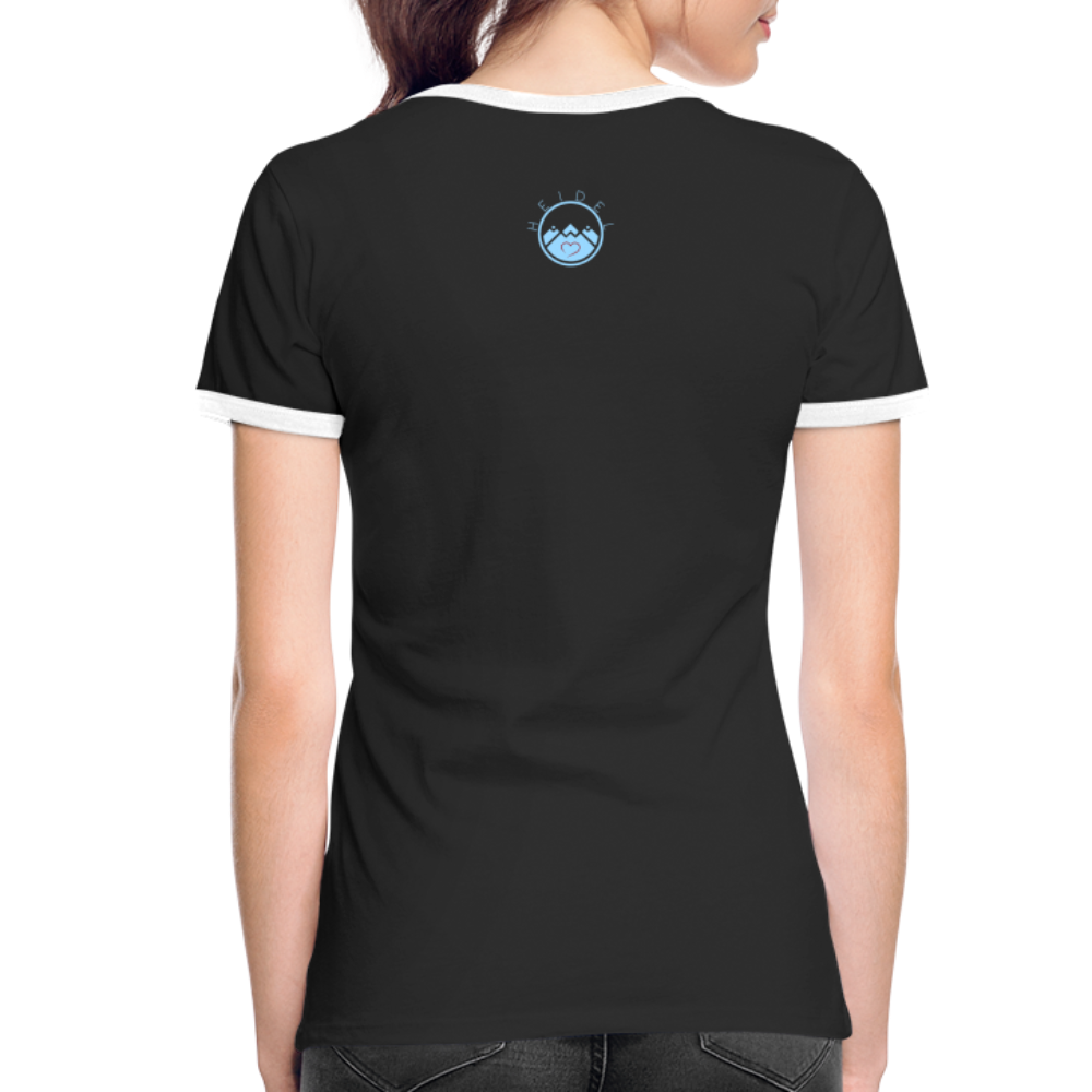 DAMEN KONTRAST SHIRT - NUFF UN NUNNA DARK - Schwarz/Weiß