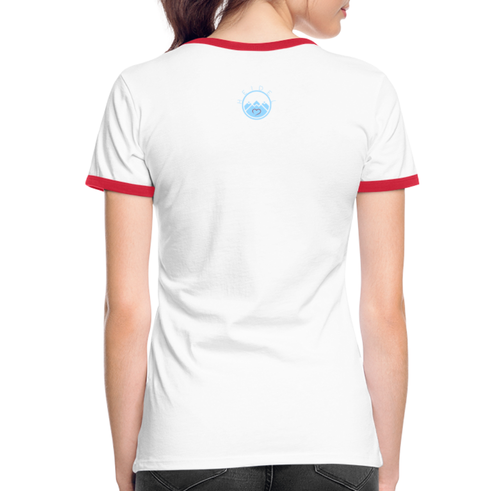 DAMEN KONTRAST SHIRT - NUFF UN NUNNA DARK - Weiß/Rot