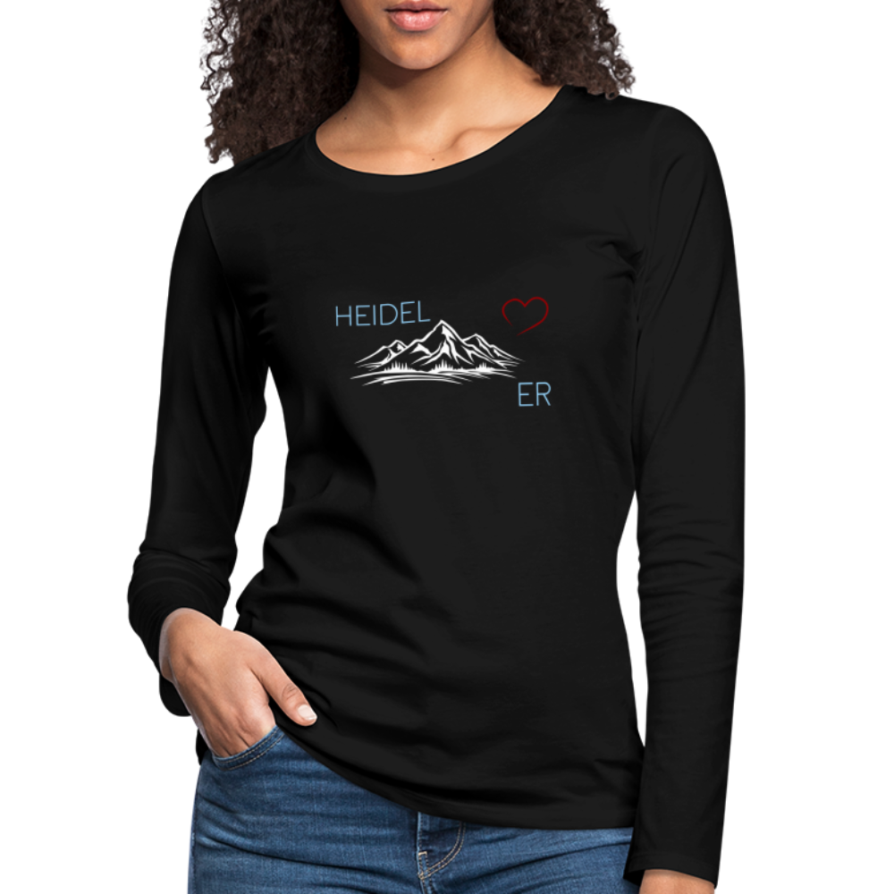 DAMEN LANGARM-SHIRT - HEIDEL(BERG)ER DARK - Schwarz