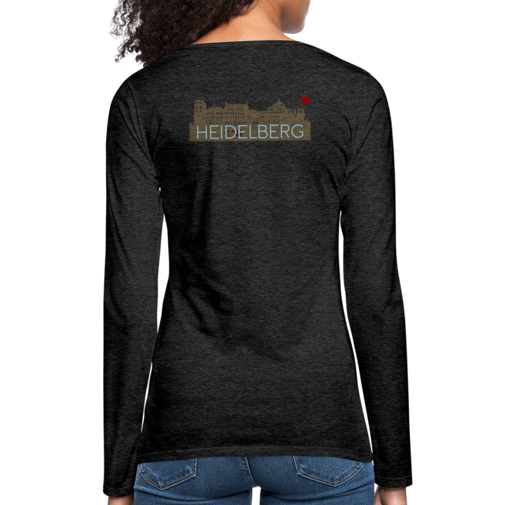 DAMEN LANGARM-SHIRT - HEIDELBERGER SCHLOSS (DESIGN HINTEN) DARK - Anthrazit