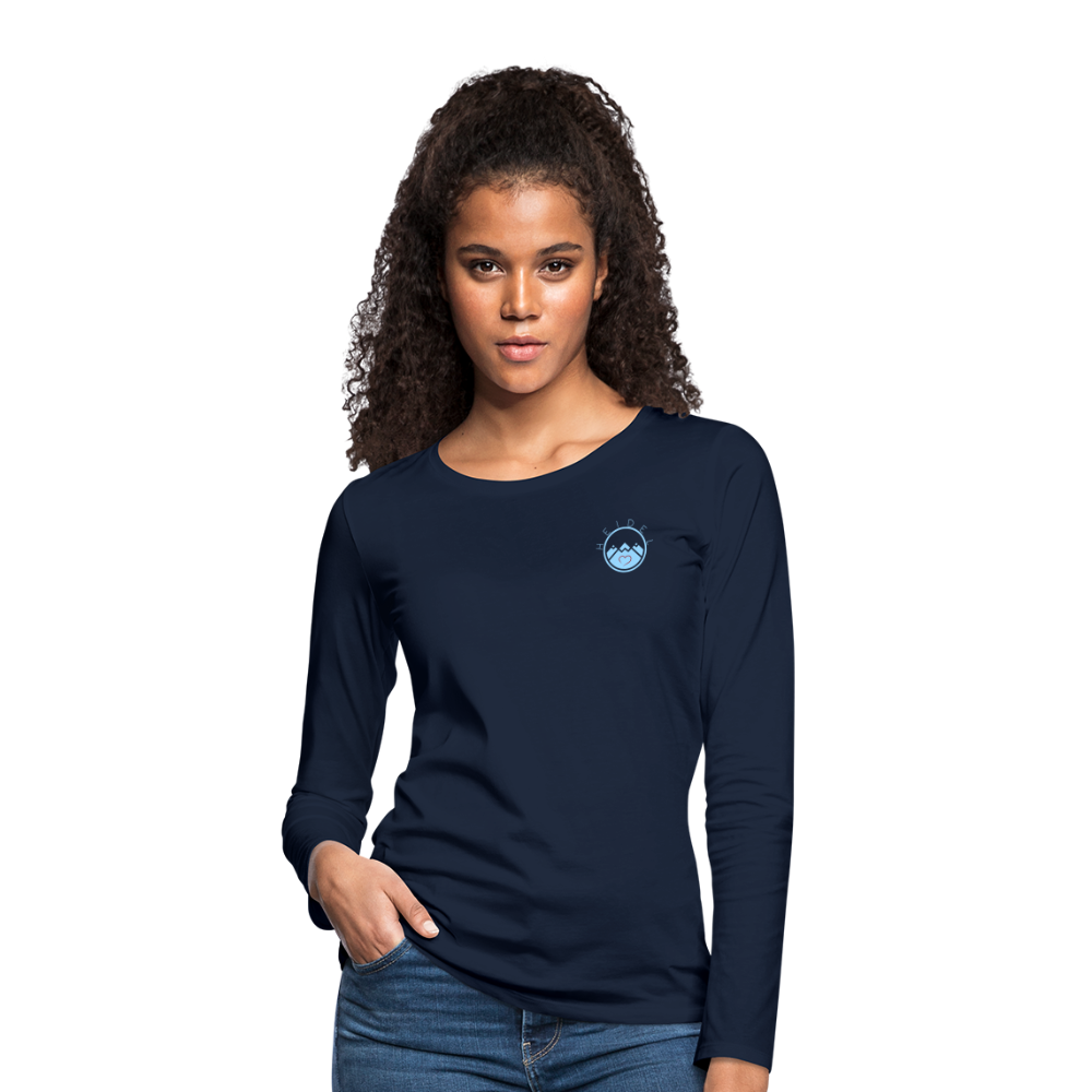 DAMEN LANGARM-SHIRT - HEIDELBERGER SCHLOSS DAHÄM (DESIGN HINTEN) DARK - Navy