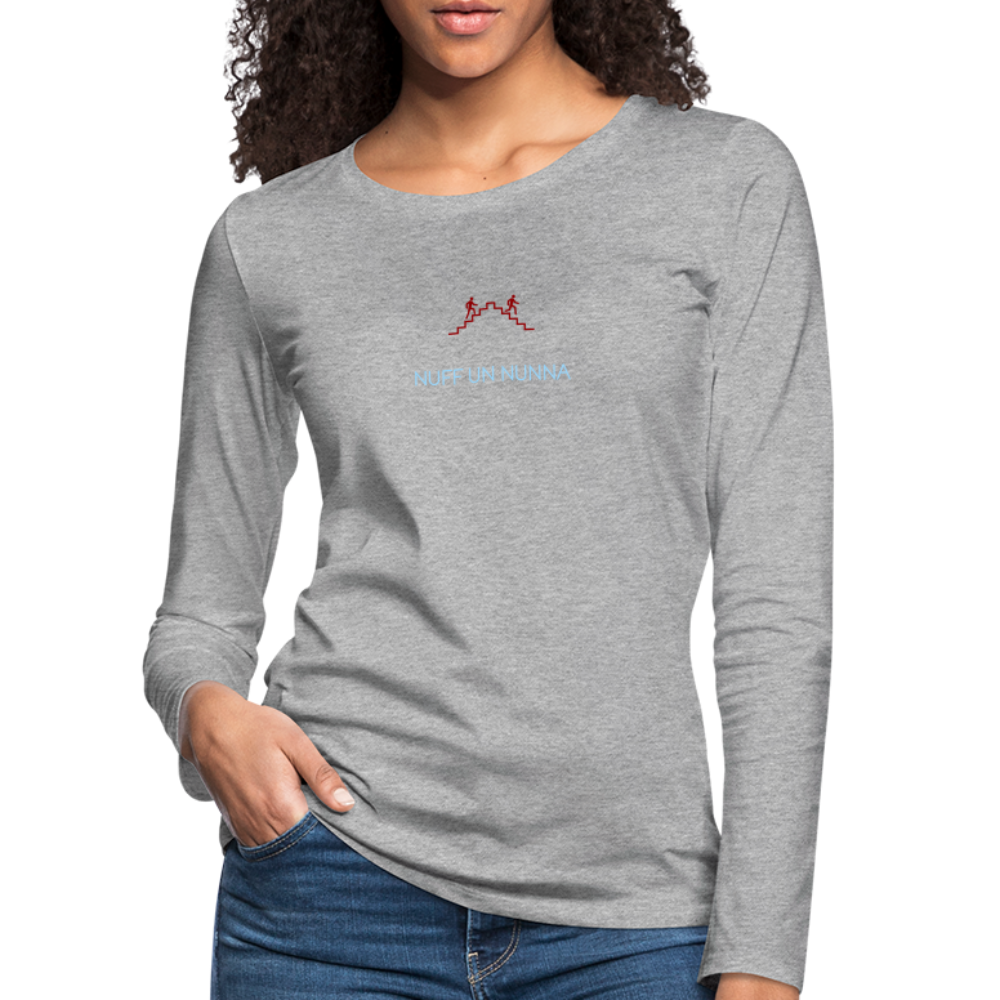 DAMEN LANGARM-SHIRT - NUFF UN NUNNA DARK - Grau meliert