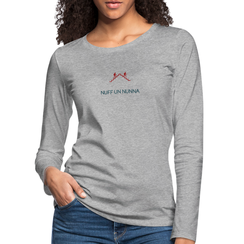 DAMEN LANGARM-SHIRT - NUFF UN NUNNA TRANSPARENT - Grau meliert