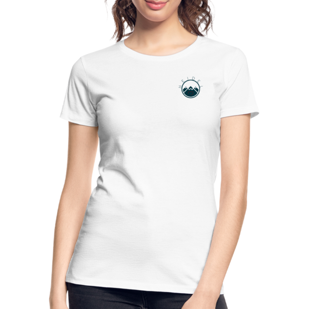 DAMEN ORGANIC SHIRT - HEIDELBERGER SCHLOSS (DESIGN HINTEN) TRANSPARENT - weiß