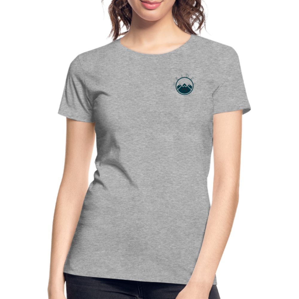 DAMEN ORGANIC SHIRT - HEIDELBERGER SCHLOSS (DESIGN HINTEN) TRANSPARENT - Grau meliert