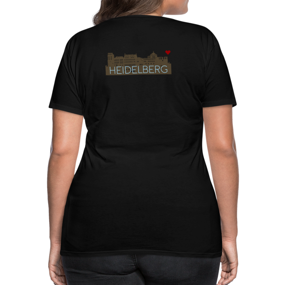 DAMEN SHIRT - HEIDELBERGER SCHLOSS (DESIGN HINTEN) DARK - Schwarz