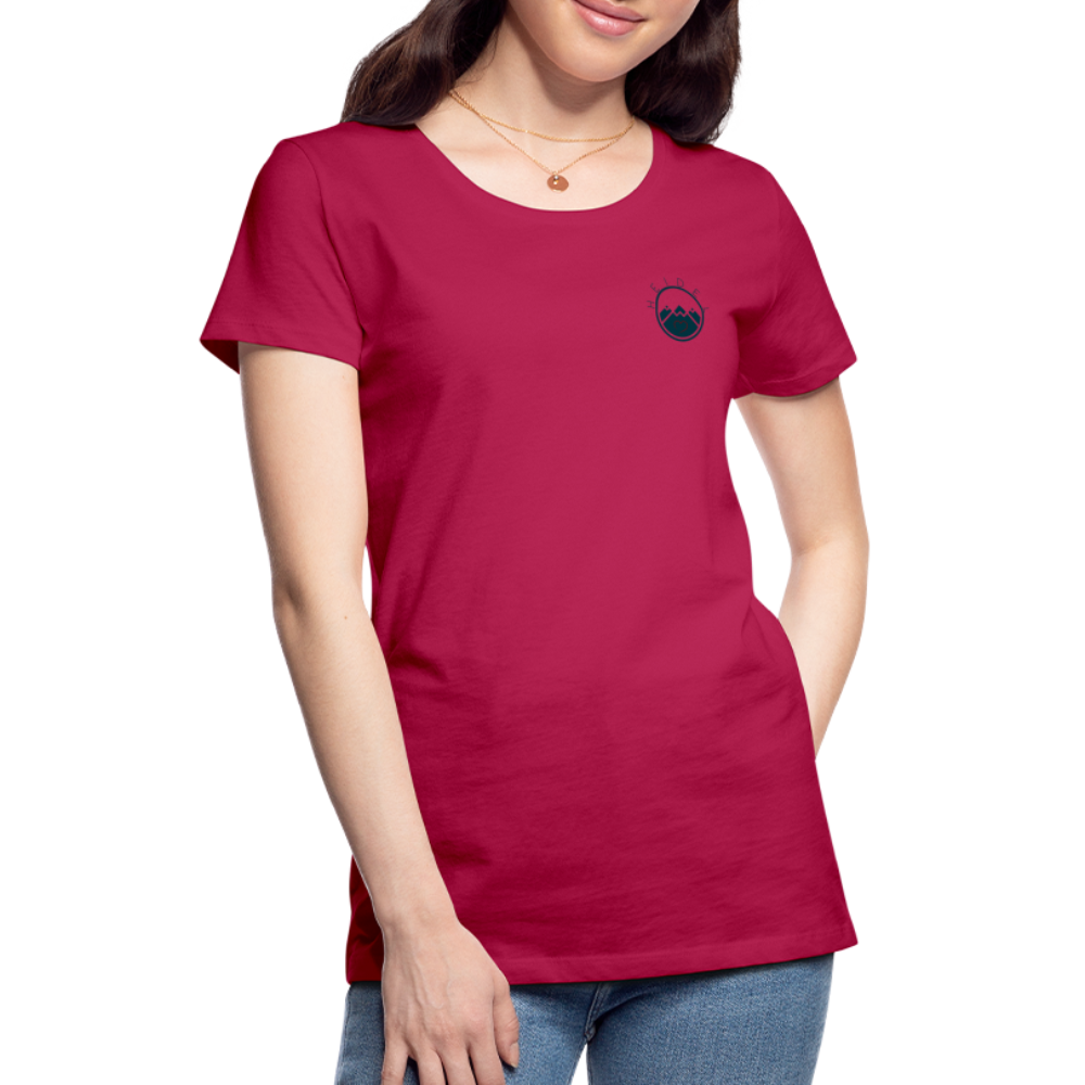 DAMEN SHIRT - HEIDELBERGER SCHLOSS (DESIGN HINTEN) TRANSPARENT - dunkles Pink