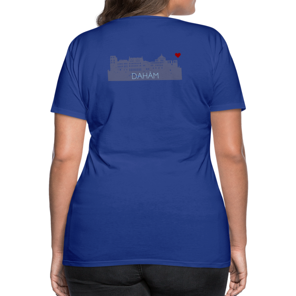 DAMEN SHIRT - HEIDELBERGER SCHLOSS DAHÄM (DESIGN HINTEN) DARK - Königsblau
