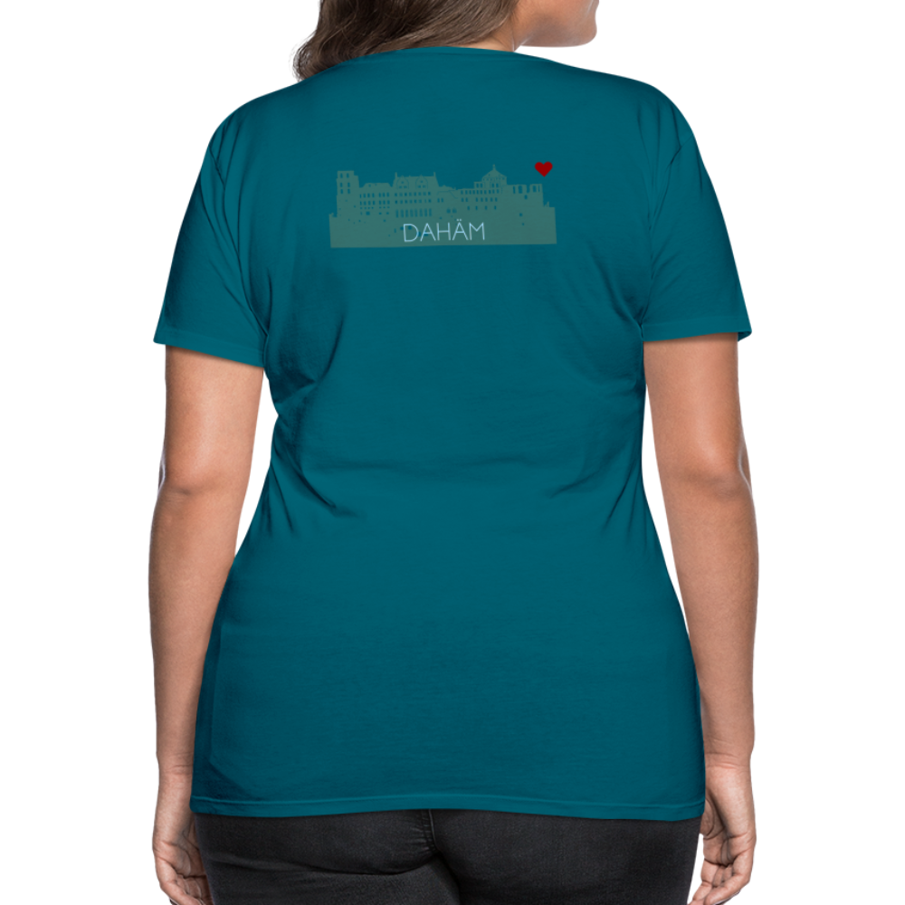 DAMEN SHIRT - HEIDELBERGER SCHLOSS DAHÄM (DESIGN HINTEN) DARK - Divablau