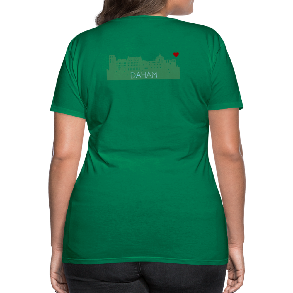 DAMEN SHIRT - HEIDELBERGER SCHLOSS DAHÄM (DESIGN HINTEN) DARK - Kelly Green