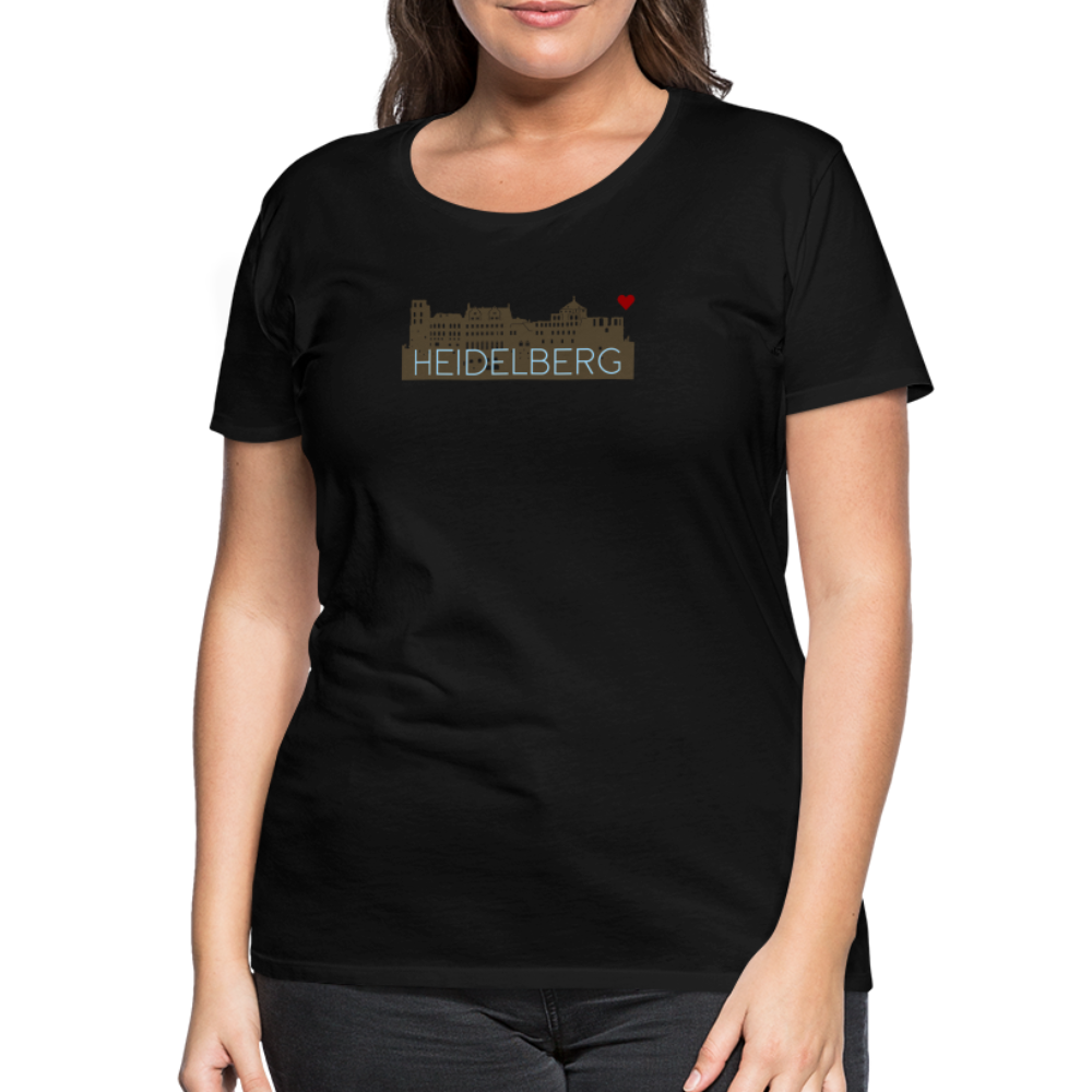 DAMEN SHIRT - HEIDELBERGER SCHLOSS DARK - Schwarz