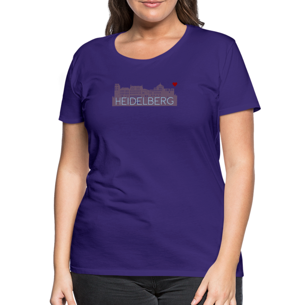 DAMEN SHIRT - HEIDELBERGER SCHLOSS DARK - Lila