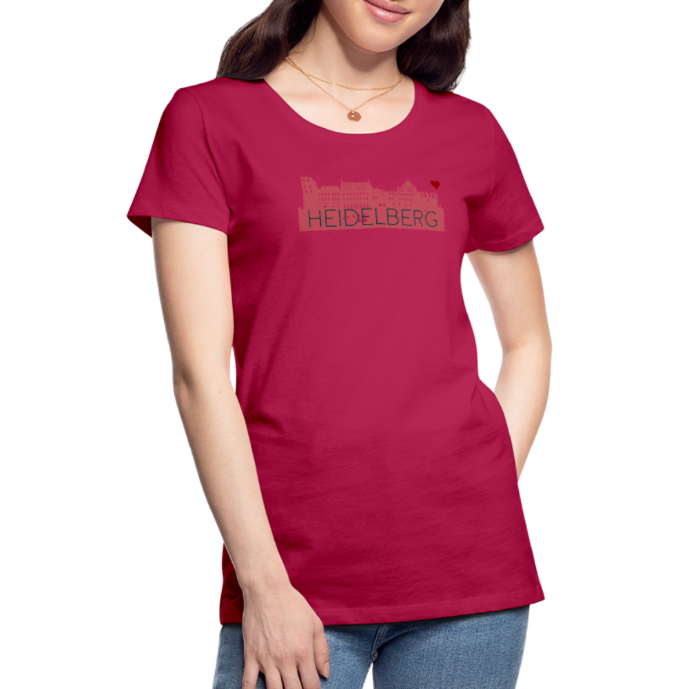 DAMEN SHIRT - HEIDELBERGER SCHLOSS TRANSPARENT - dunkles Pink