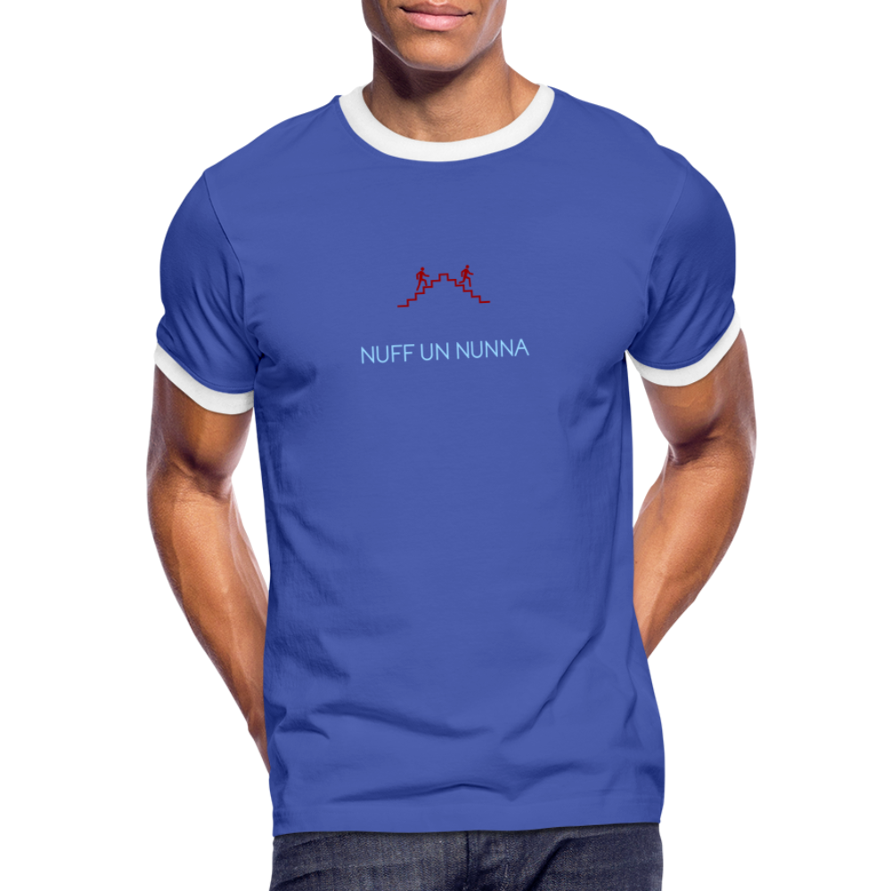 HERREN KONTRAST SHIRT - NUFF UN NUNNA DARK - Blau/Weiß
