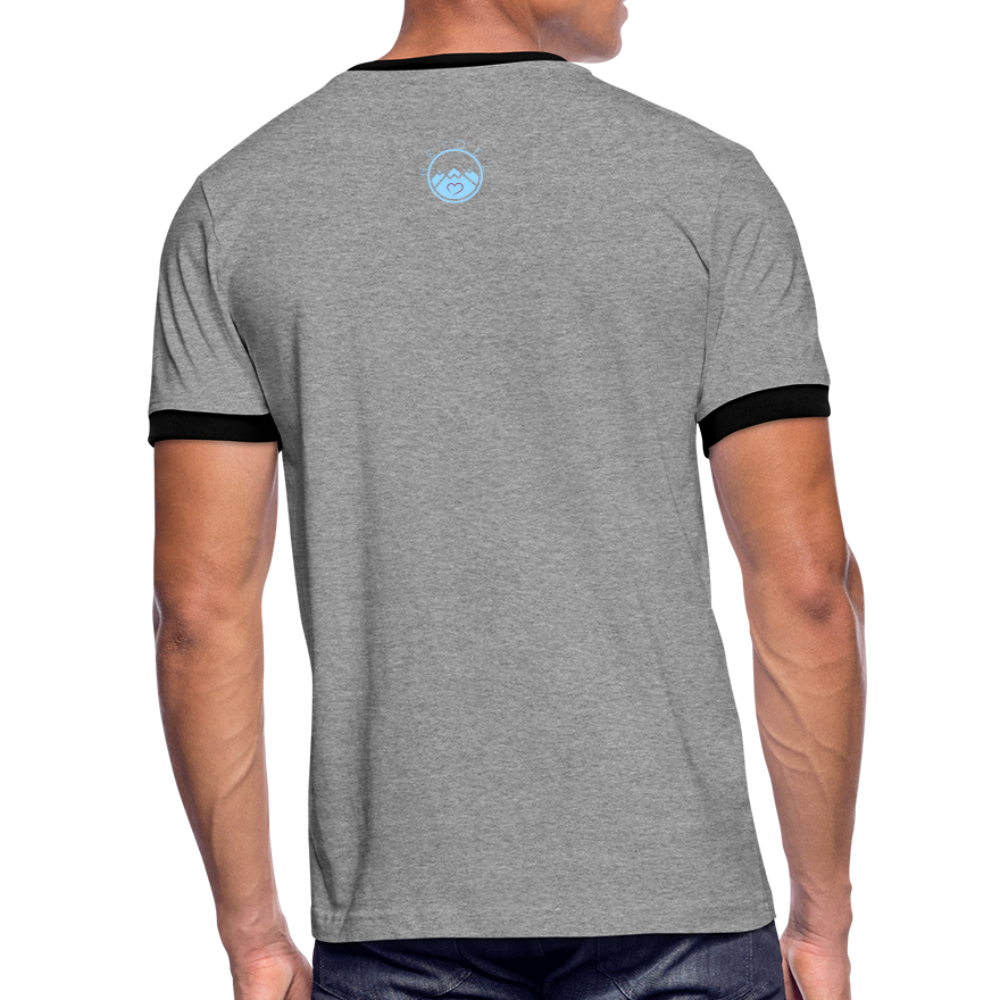 HERREN KONTRAST SHIRT - NUFF UN NUNNA DARK - Grau meliert/Schwarz
