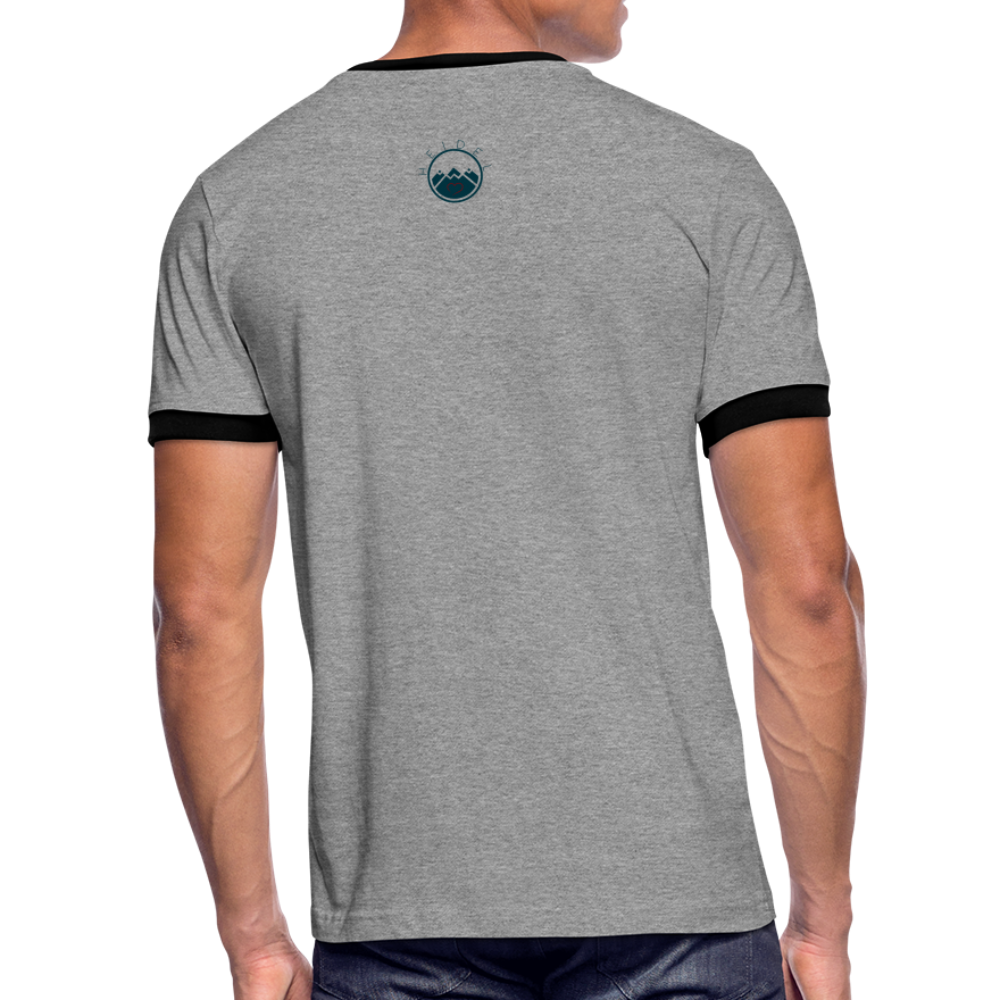 HERREN KONTRAST SHIRT- ALLA GUT TRANSPARENT - Grau meliert/Schwarz
