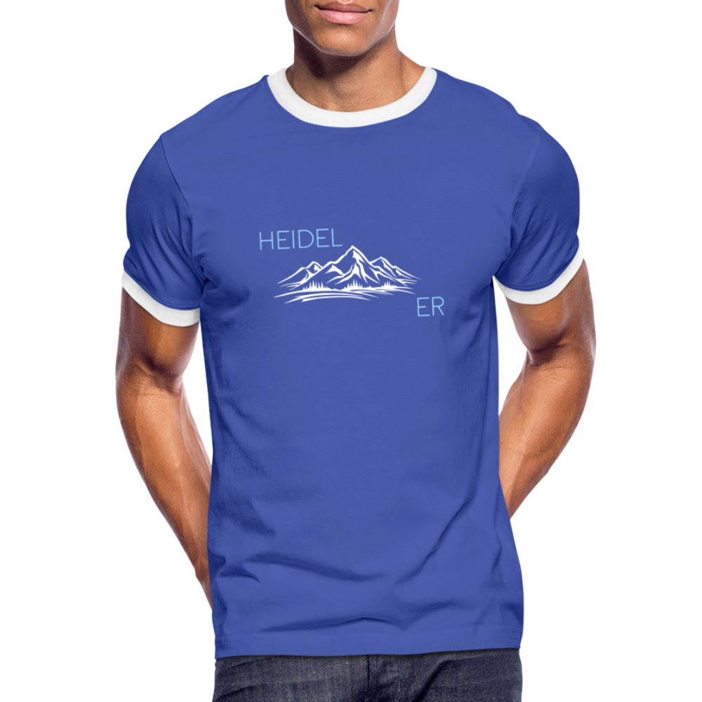 HERREN KONTRAST SHIRT- HEIDEL(BERG)ER DARK - Blau/Weiß