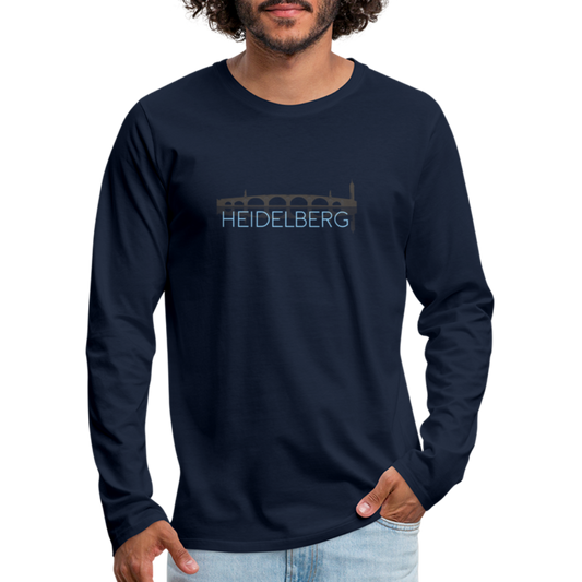 HERREN LANGARM-SHIRT - ALTE BRÜCKE HEIDELBERG DARK - Navy