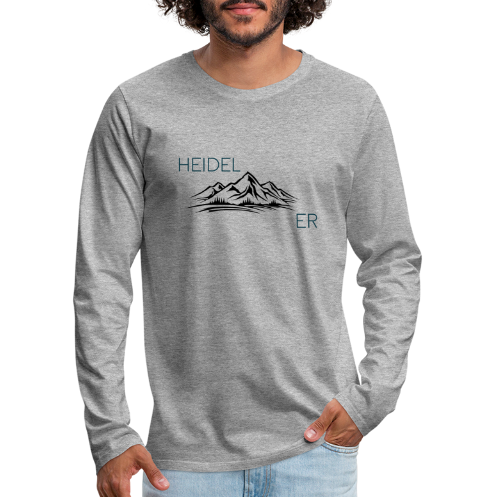 HERREN LANGARM-SHIRT - HEIDEL(BERG)ER TRANSPARENT - Grau meliert